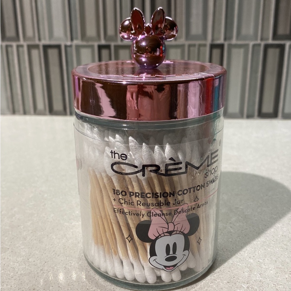 The Crème Shop Disney Minnie Mouse Cotton Swabs with Jar